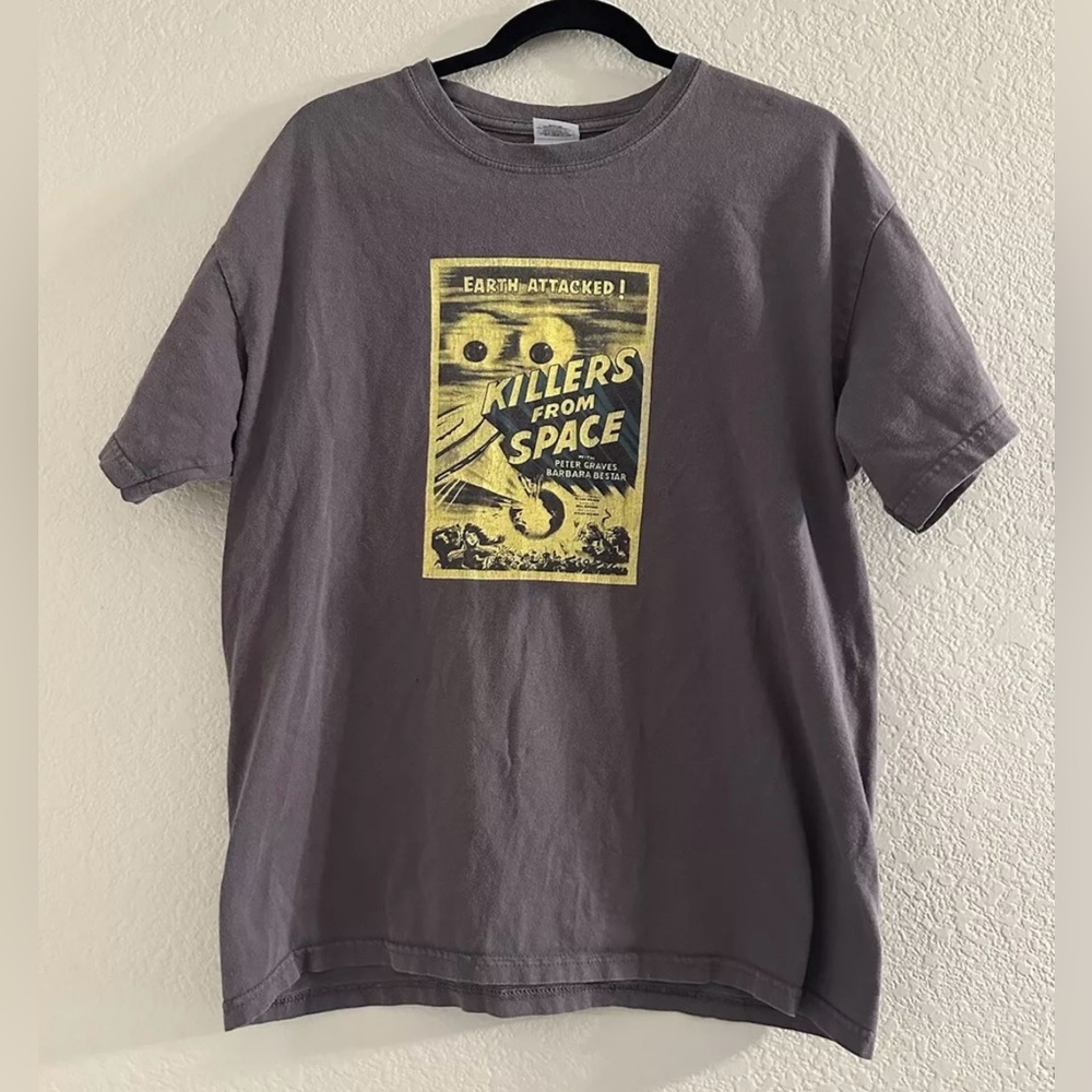Vintage Style Killers From Space Graphic T Shirt Large- Horror Movie Rare
